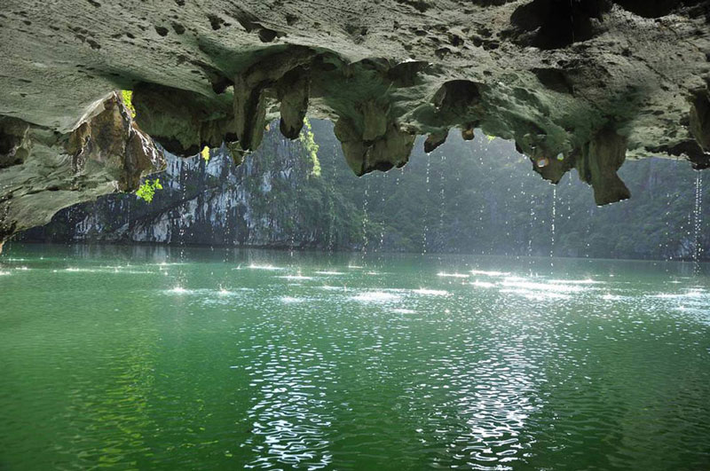 "Dark and Light" Caves in Halong Bay