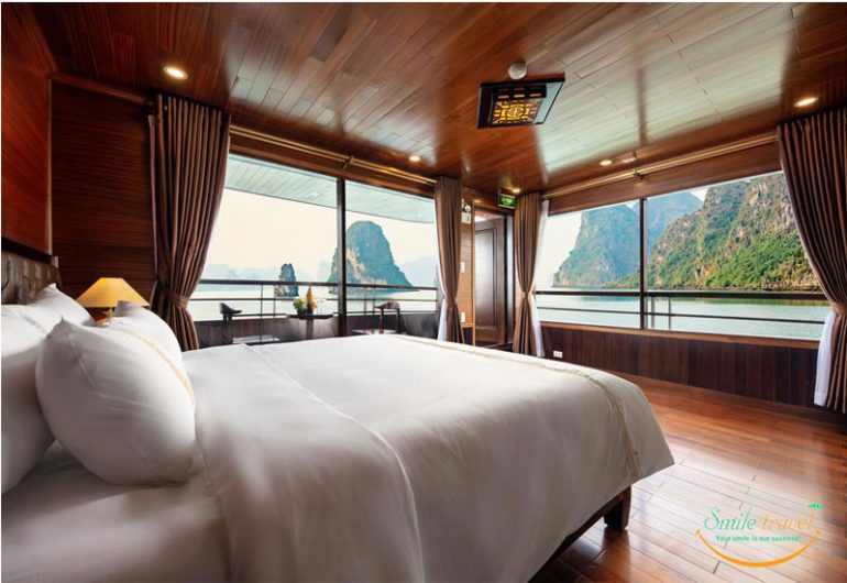 THE V’SPIRIT PREMIER CRUISE The eternal grandeur of Vietnam’s Halong Bay unfurls from the wooden decks of the V’Spirit Premier Cruise, where every corner turned is a new angle on the purest artwork. We are a new luxury cruise in Halong Bay a poetic marriage of tradition and environment in the northeastern corner of our Vietnamese homeland. Built of the finest materials countrywide, The V’Spirit Premier Cruise is the essence of Vietnam, embodied in burnished wood and billowing sails, manifested by a cruise as steeped in tradition as it is in innovation.