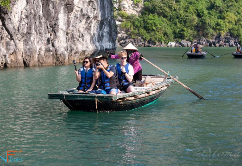 bambú vaixell-colom la badia de Halong creuer